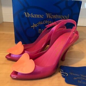 RARE Vivienne Westwood Lady Dragon Heart Pumps in pink size 9